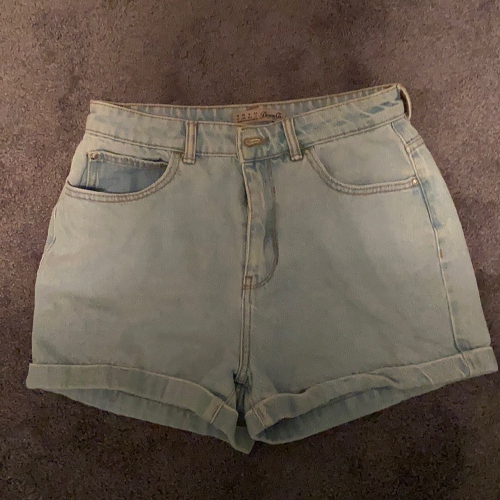 high waisted denim shorts